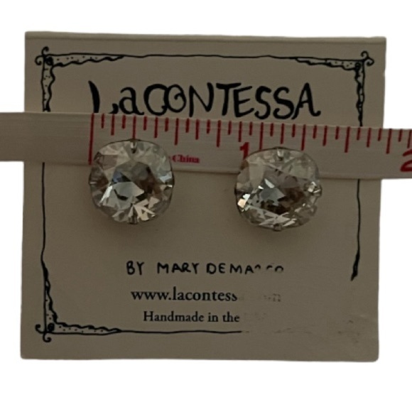 Swarovski Crystal Earrings by Mary DeMarco La Contessa - Picture 4 of 5